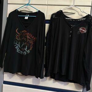 Harley Davidson Long Sleeve Blouses 2X